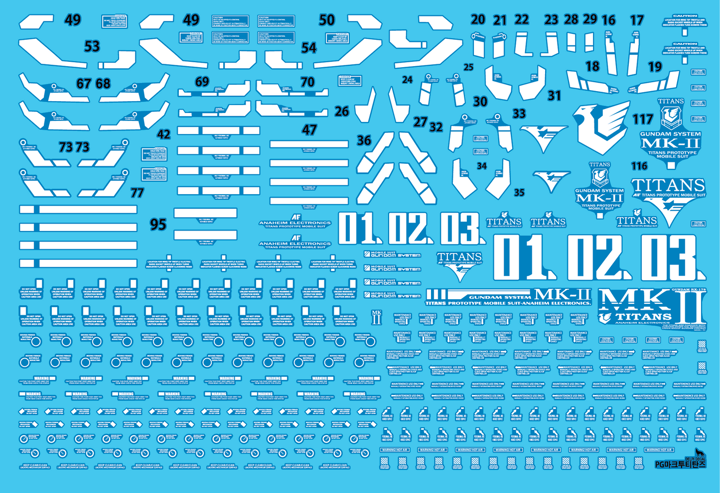 Delpi - PG 1/60 Gundam MK-II Titans Decal [Holo] - Show Me What You Bot