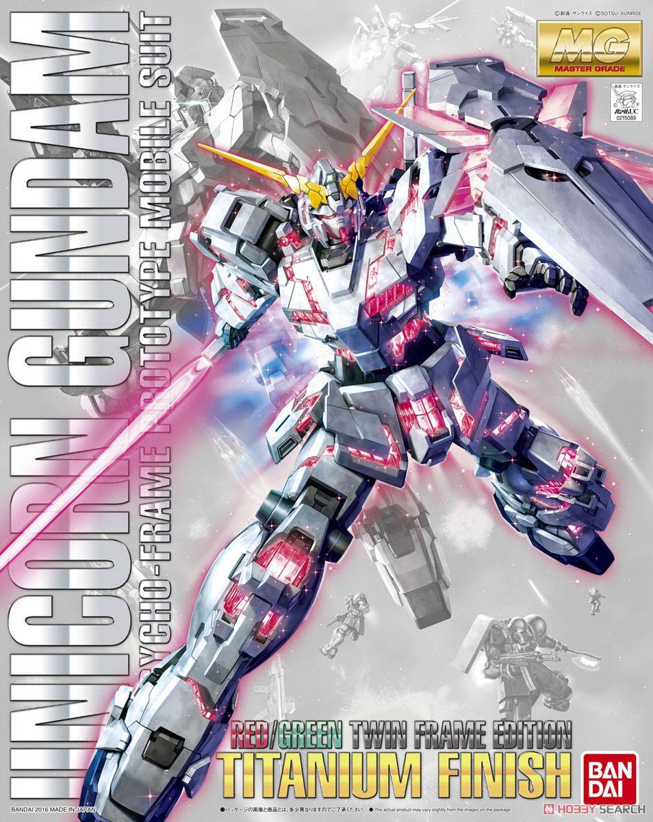 MG 1/100 Unicorn Gundam (Red/Green Twin Frame Edition) (Titanium Finish) - Show Me What You Bot