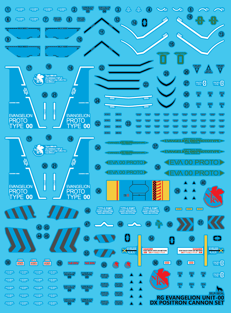 Delpi - RG 1/144 Evangelion Unit-00 Water Decal - Show Me What You Bot