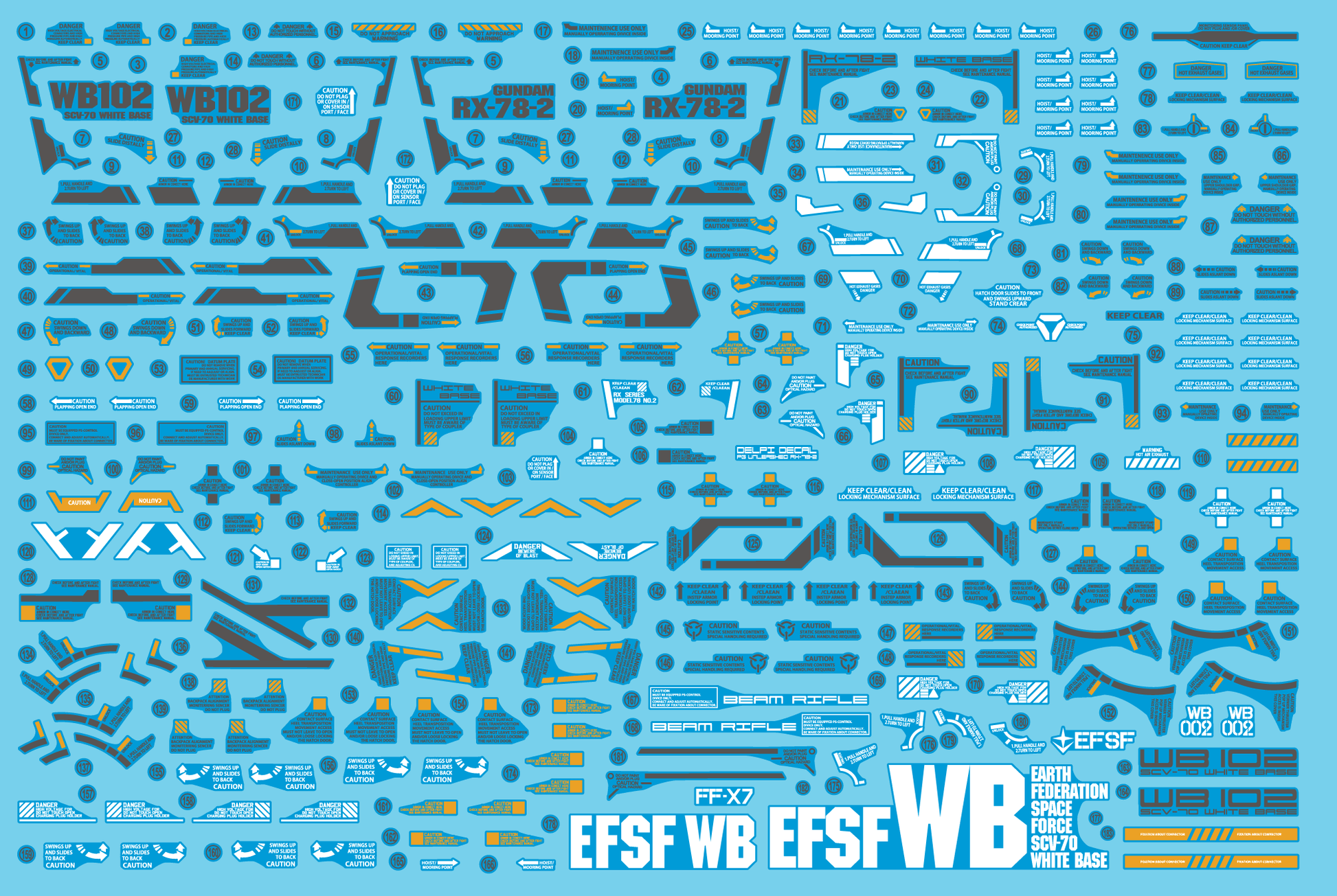 Delpi - PG 1/60 Unleashed RX-78-2 Gundam Decal [Options Available] - Show Me What You Bot