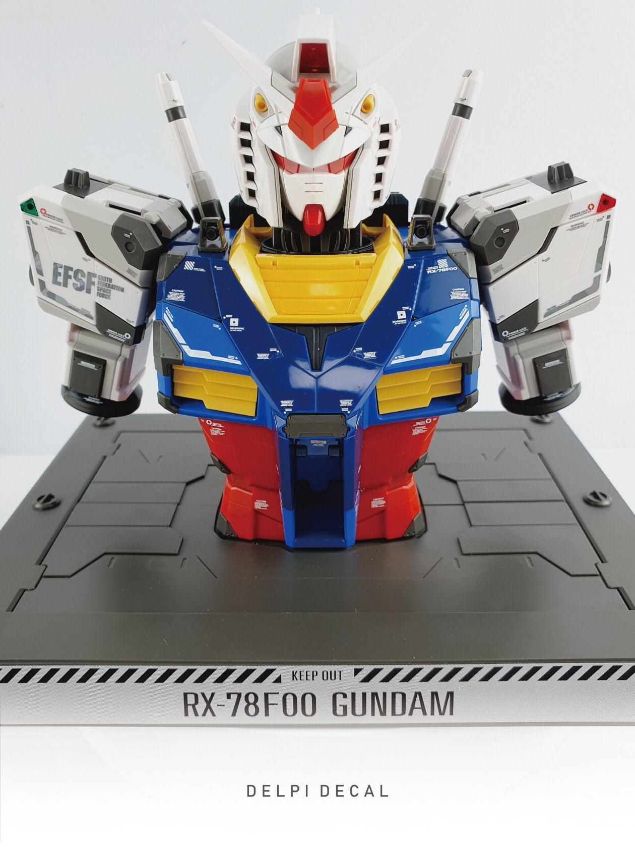 Delpi - 1/48 RX-78F00 Gundam Bust Decal [Options Available] - Show Me What You Bot