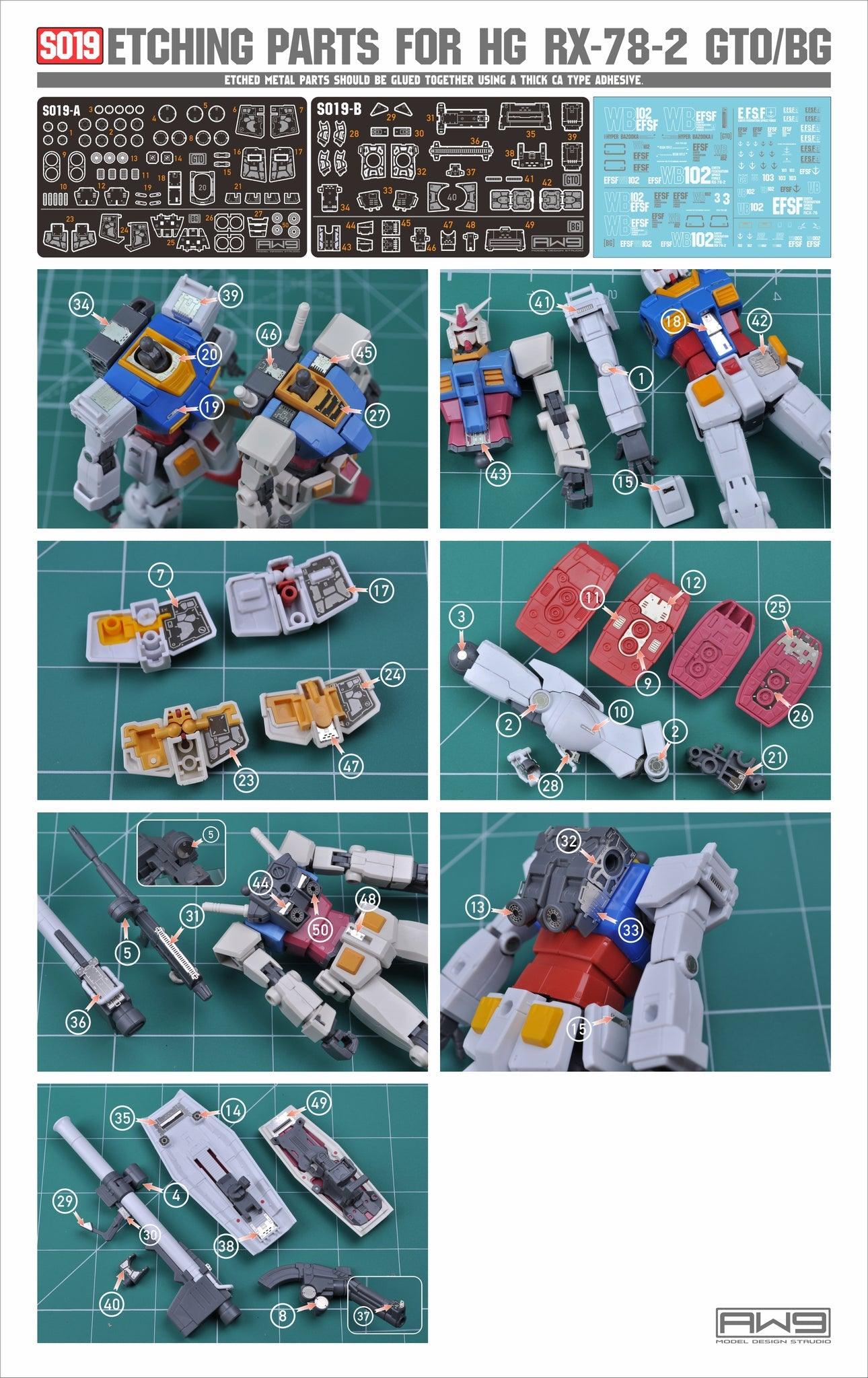 S19 - HG 1/144 RX-78-2 GTO / Beyond Global Photo Etch Parts + Water Decal [Madworks] - Show Me What You Bot