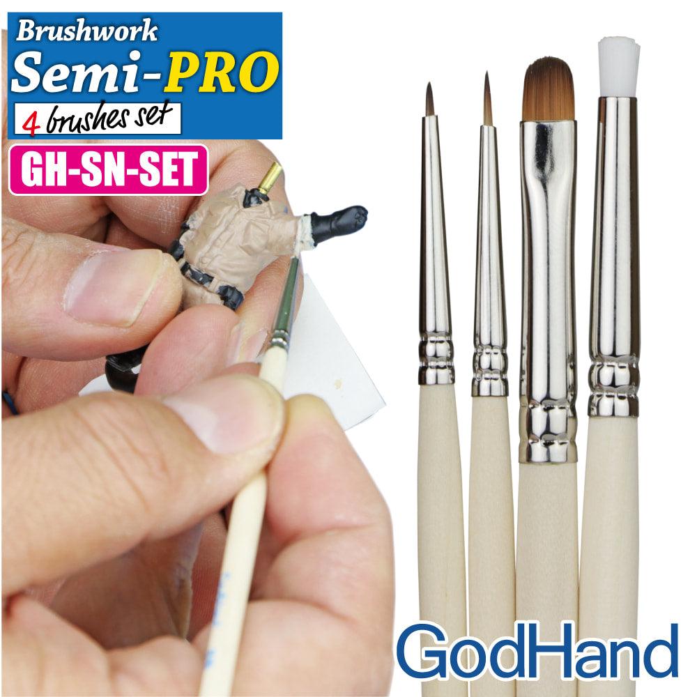 GodHand - Brushwork Semi-Pro 4 Brushes Set - Show Me What You Bot